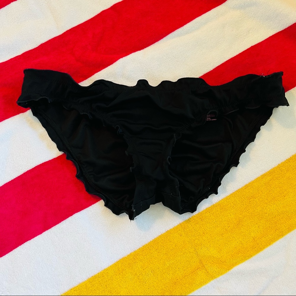 Black ruffle butt bikini bottom